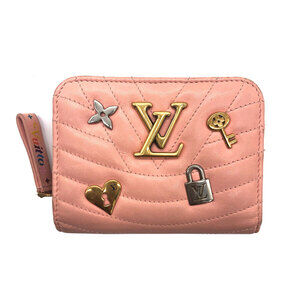 Louis Vuitton Love Lock Portefeuille Wallet Zip Bi fold Pink